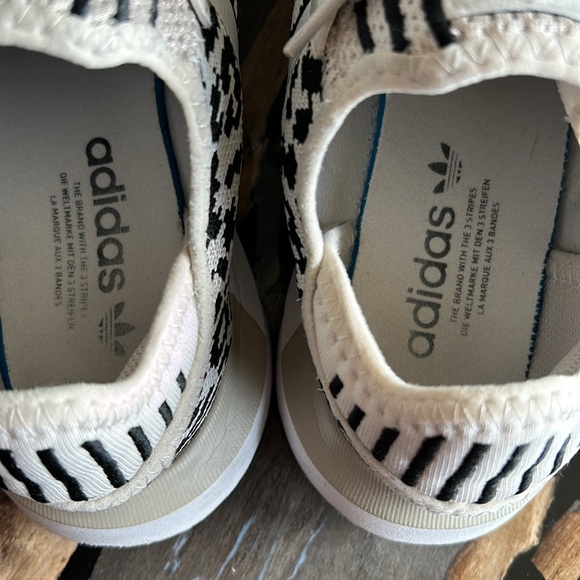 Adidas Black and Cream Animal Print Sneakers - Picture 5 of 7